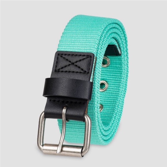 Men’s Teal Brushed Nickel Belt by Original Use - Picture 2 of 7